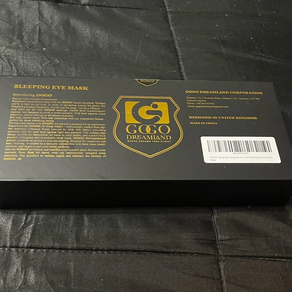 NIB Premium GOGO 3D Eye Mask for Sleep+Silicon Ear Plugs+